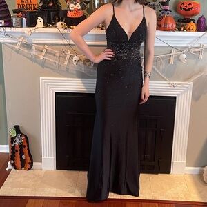 Sherri Hill Elegant Black Evening Gown